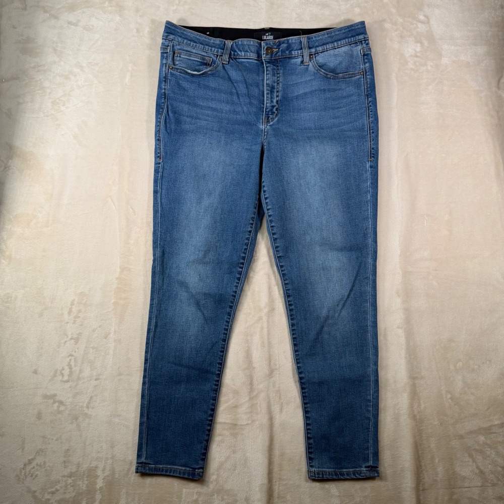 LuLaRoe Skinny Jeans Womens Size 34 Stretch High Rise Medium Wash‎ Blue Denim